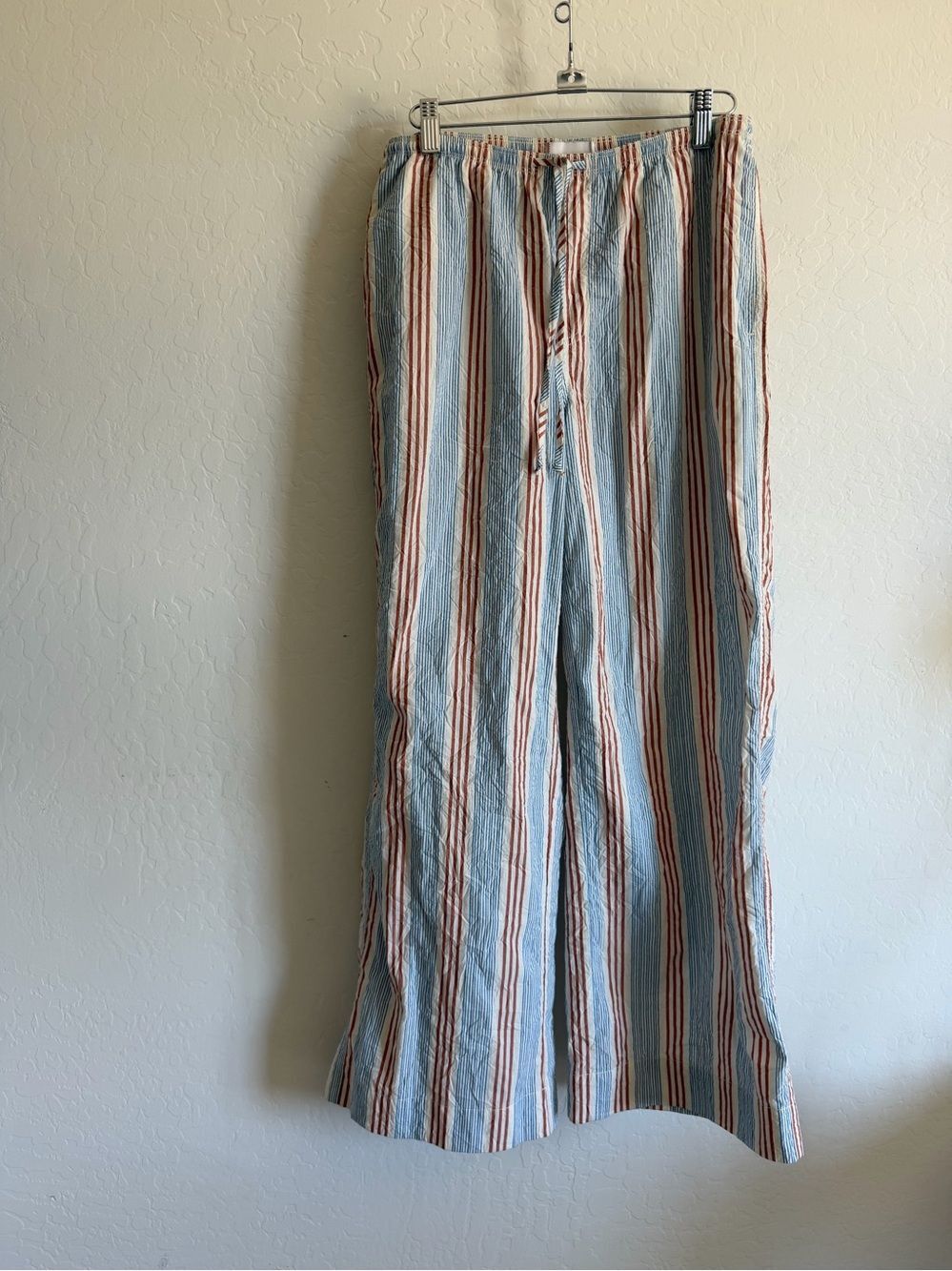BDG Urban Outfitters Striped Seersucker Wide Leg Beach Pants S